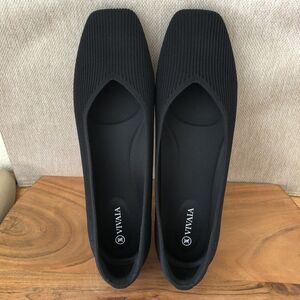 Vivaia Shoes Margot 2.0 Square Toe Ballet Flats Comfort Black Womens 44 US 12